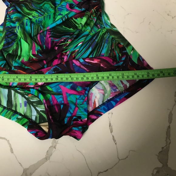 Rose Marie Reid Swimsuit Women’s Small Green Palm One Piece - Picture 7 of 9